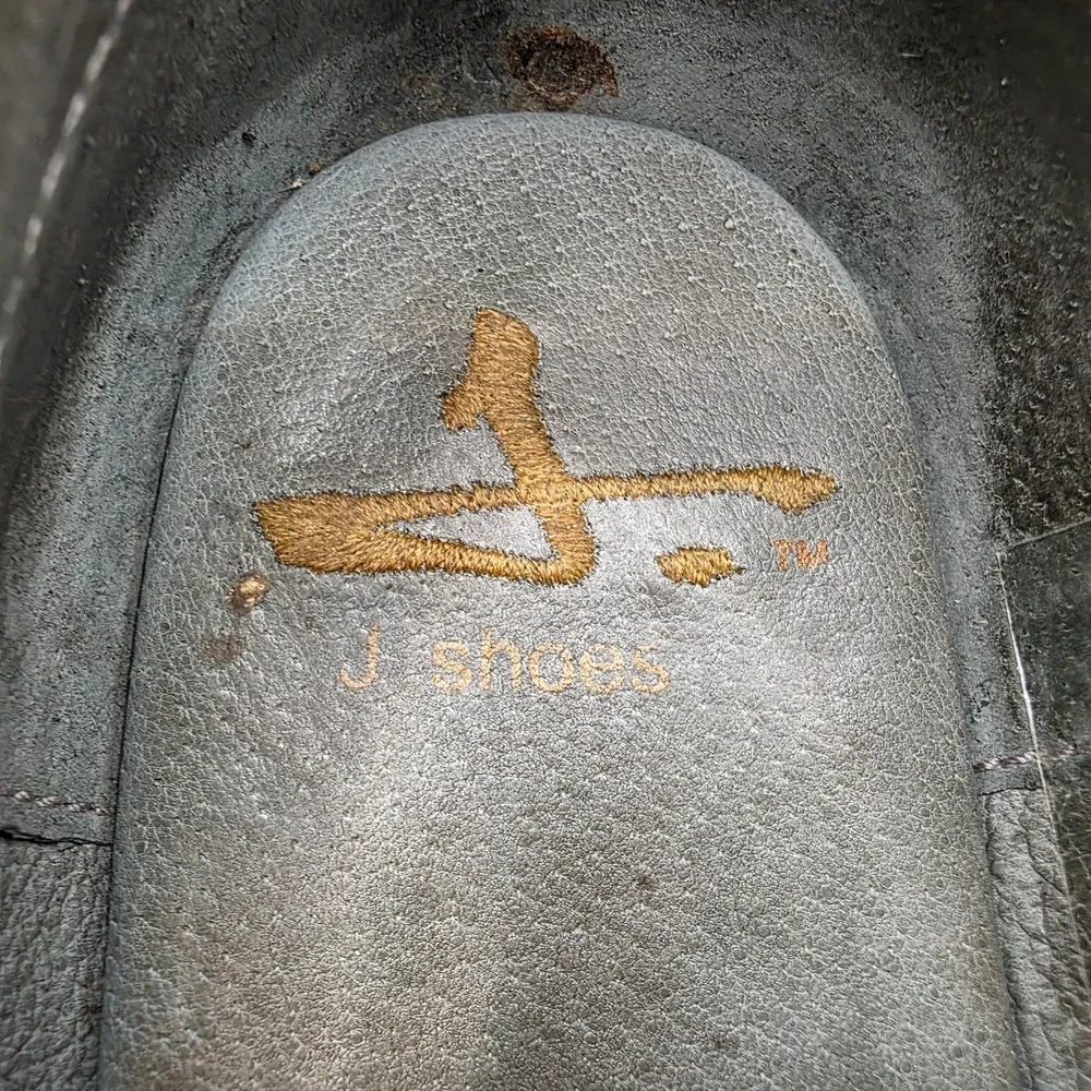 J Shoes Latitude Leather Boat Shoes Women's Size 9.5 Navy‎ - Blue Suede Laces